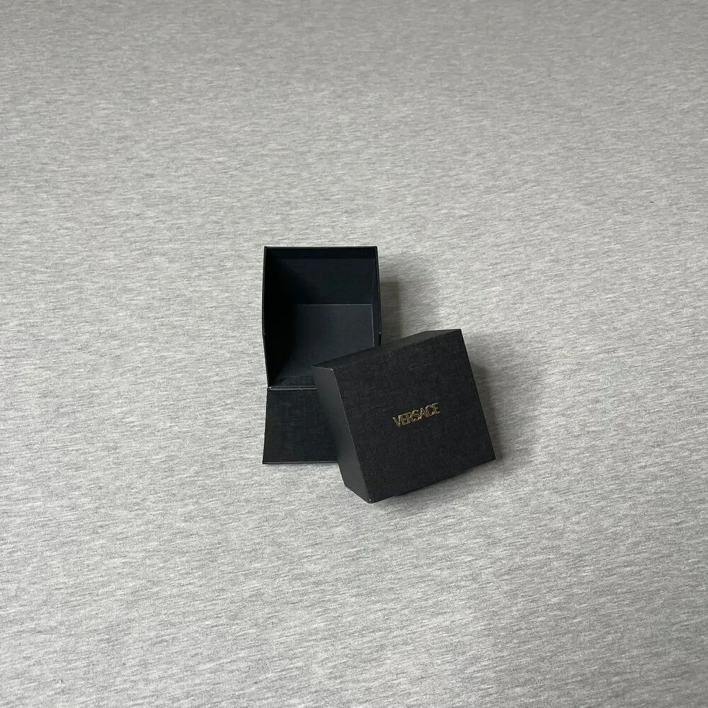 Versace Black 3.5” x 3.5” Jewelry Necklace, Watch & Bracelet Gift Box
